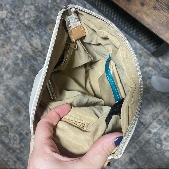 Giani Bernini Teal and White Florentine Glazed Leather Crossbody Bag - Picture 8 of 8